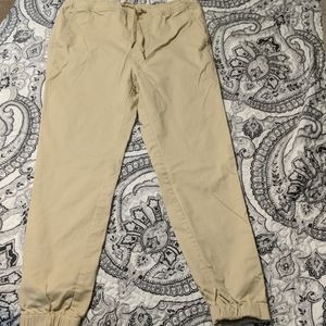 Tan jogger style kahki pants
